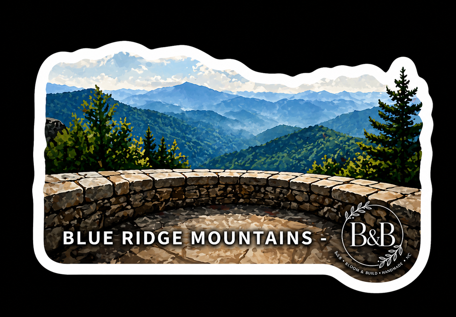 Blue Ridge Mountain Collection (full set 15 stickers)