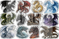 Dragon collection (full set 15 stickers)